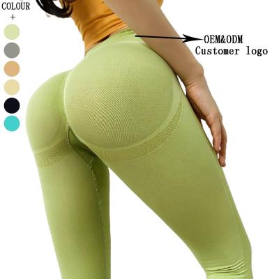 China New Breathable Stretchy Tummy Control Yoga Pants Fitness Gym Leggings High Waist Sport Perform Seamless Leggings For Women for sale