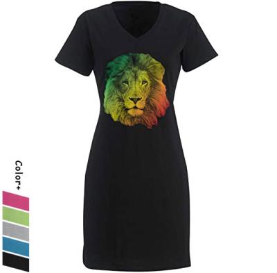 China Custom Made Anti-wrinkle Rasta Clothing Jamaican Dress Casual Wear T-shirt Summer African Print Dress For Women 2021 for sale