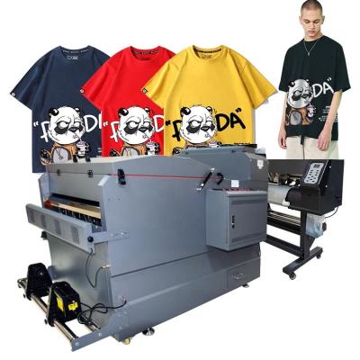 China Retail PET Movie T-shirt Printing Machine With Double Heads I3200 For Cloth Fabric Printing Machine A1 DTF Printer for sale