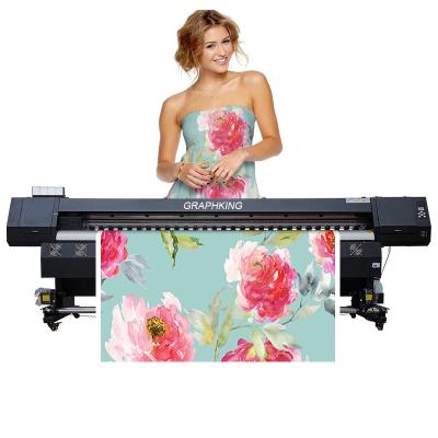 China Graphking 3.2m 10ft Eco Large Format Retail Dye Sublimation Printer &Sublimation Inkjet Printing Machine for sale