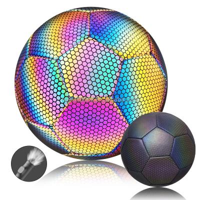 China Reflective Soccer Ball Night Glow Football Size 5 Luminous Football Light Up Ball 3# 4# 5# for sale