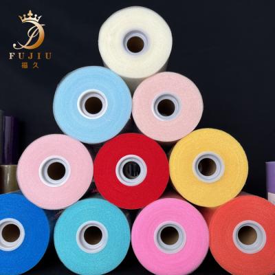 China Breathable Shiny Tulle Rolls Nylon Tutu Craft Party Decoration Tulle Rolls 6