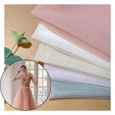 China Best Selling High Quality Tear-Resistant Tulle Mesh Polyester Fabric For Wedding Dress Girl Skirt for sale