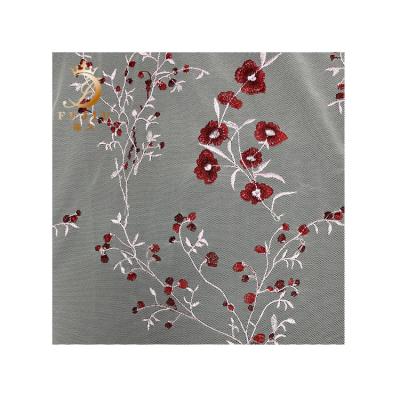 China 2022 Roll Package Organic New Style Embroidery Fabric Classic Tulle Fabric for sale