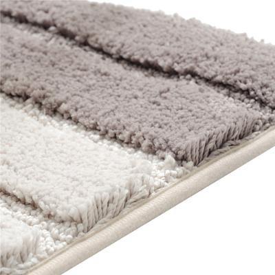 China Home Washable Microfiber Shaggy Soft Non Slip Bath Mat Washable Bathroom Rug Workmanship for sale