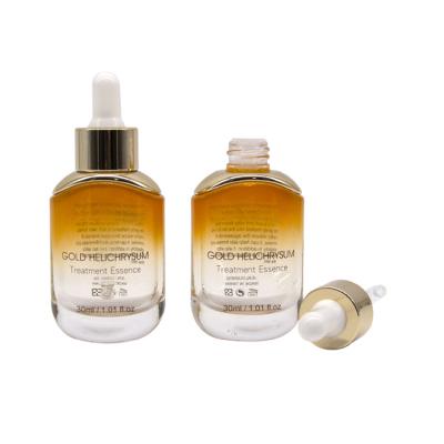 China Customized Unique New Design Color Luxury Cosmetic Oil Dropper Glass Bottles With Dropper Serum Bottle 30ml for sale