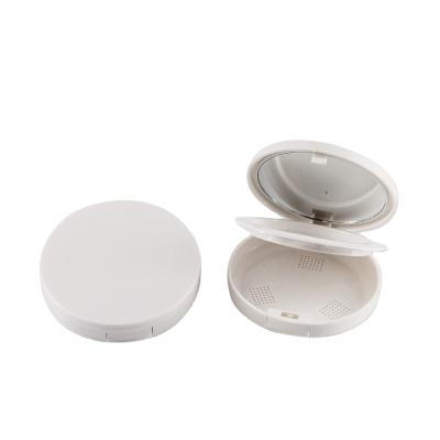 China Hot Sale Recyclable Private Label Round Compact Case White Pressed Powder Air Cushion Base Empty Case for sale