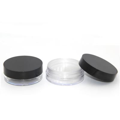 China 15g Small Rotating Sifter Chic Empty Round Makeup Container Casing Highlighter Bar Packaging Box Plastic Loose Powder Jar With Rotating Sifter for sale