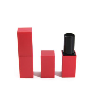 China Fit Lipstick Tube 12.7mm Lipstick Trimline Flush Pointed Square Tubes Container Empty Red Lipstick Case for sale