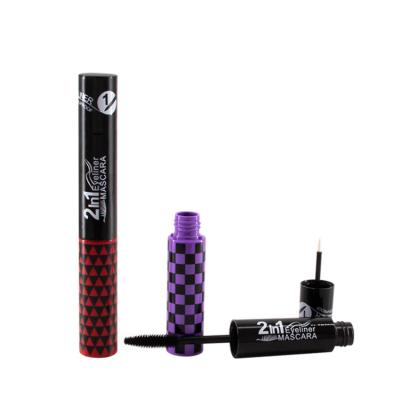 China Fashionable New Design Eyelash Bottle Cosmetic Packaging Two Eyeliner In One Makeup Tube for sale