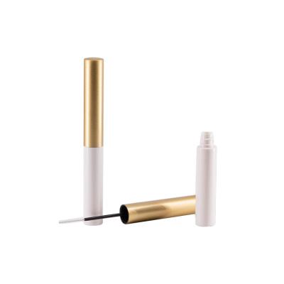 China Gold Empty Mascara Tube Packaging Top And White Bottle Empty Mascara Tube With Eyelash Wand DIY Rubber Mascara Tube Container for sale