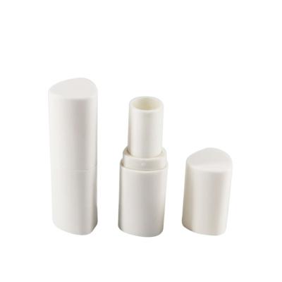 China Small empty white custom mini lip balm stick container cosmetics lipstick tube containers triangle lip balm tubes for sale