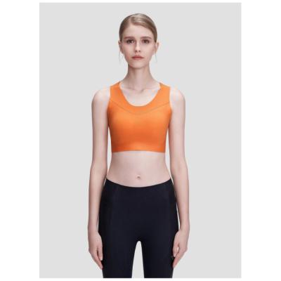 China Breathable Custom Logo Women Running Gym Yoga Bra Tops Ladies Workout Fitness Push Up Seamless Sports Bra for sale