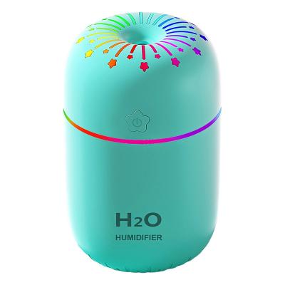 China Creative Humi Glass Bottle USB Air Light 300ml Large Capacity 7 Colors Humidifier Ultrasonic Aromatherapy Changeable Ultrasonic Diffuser for sale