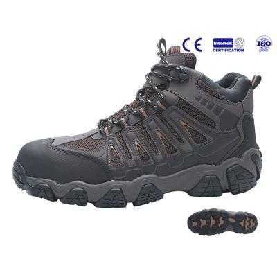 China Heavy Duty Designer Low Prices Leather And Impact/Puncture Resistant PU New Leather And Mesh Steel Toe Cap Safty Shoes for sale