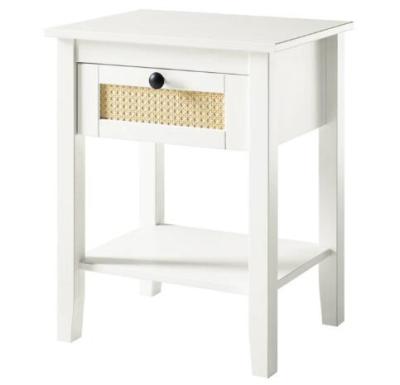 China Nordic Style Bedroom Furniture Convertible Bedside Table Smart Nightstand White Painting for sale