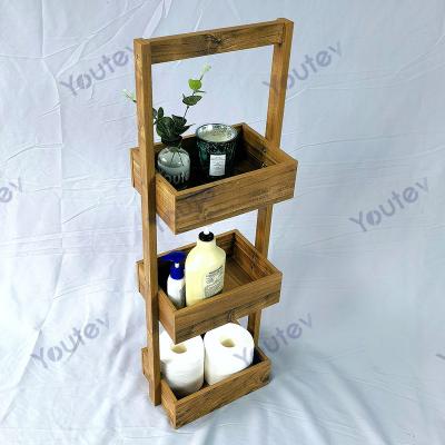 China Modern Home Furniture Shower Shelf Bathroom Three Tier Rack for sale