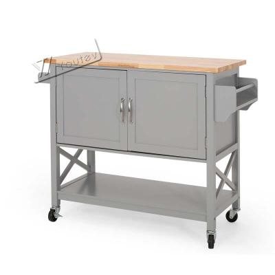 China High Quality PANEL Factory Two Door Trolley Kitchen Furniture Mobile Kitchen Cart for sale