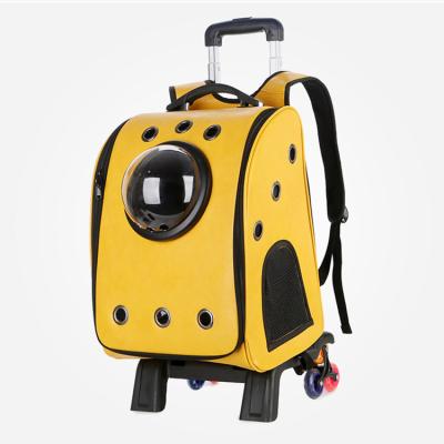 China Breathable Removable Expandable Rod Pet Backpack Dog And Cat Pet Carrier Backpack for sale