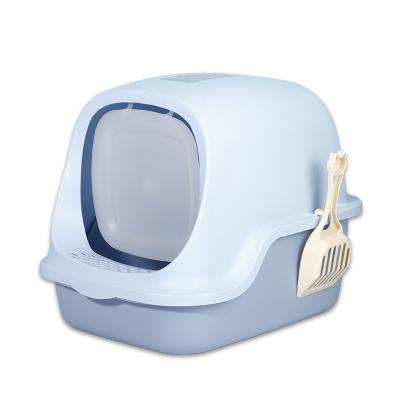 China Quick Clean Sealed and Deodorized Cat Litter Box Automatic Large Cats Entrance for sale