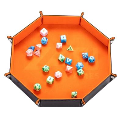 China Tray Felt Dice Box RPG DND Tray Octagon Dies Storage Multiuse Holder Large Dies for Household for sale