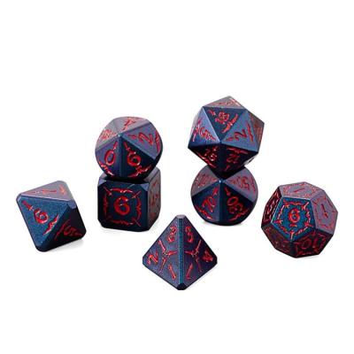 China DND Games Instant Sale Metal Dies d6 d20 RPG Metal Toy Dice Black Handmade Set for sale