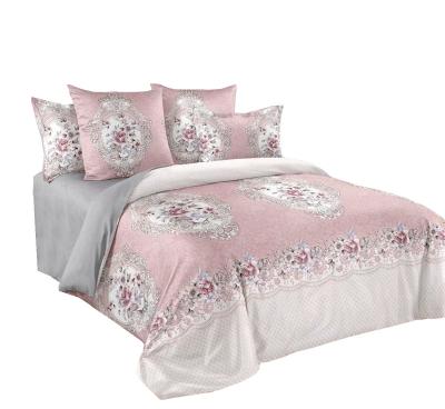 China Hot Selling Nondisposable Polyester Printed Duvet Cover Set Luxury Bed Sheets Bedding Set For Bedroom for sale