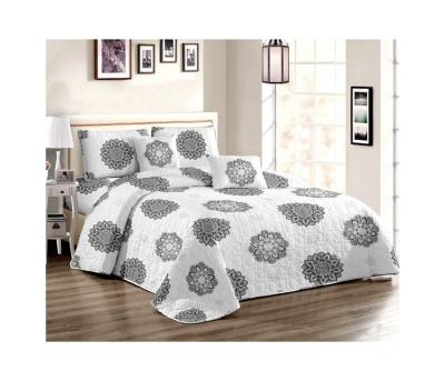 China Soft Comforter Woven Air Conditioner Adult Ultrasonic 100% Polyester Bedspread Set American Style 3 Pcs 1quilted Bedspreads 2pillowcase for sale