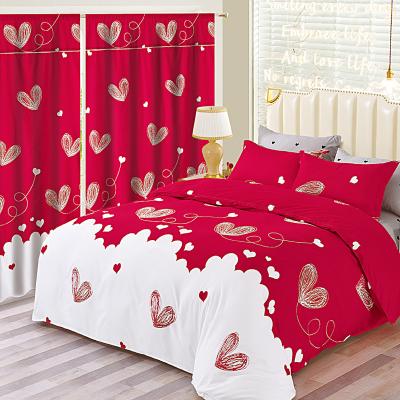 China Nondisposable top sale bedding set with curtains for sale