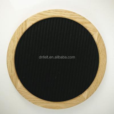 China China Double Side Reversible Felt Letter Board Black And Gray Felt Round Board Painting Frame for sale