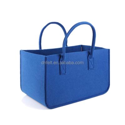 China High Quality Eco-friendly Durable Household Wool Felt Storage Basket For Firewood for sale