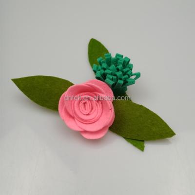 China Eco-friendly Wholesale Handmade Felt Flower Head Band For Girls Hand Cuff for sale