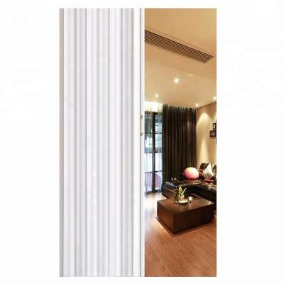 China Waterproof PVC Door Homestyle Plastic Interior Accordion Folding Sliding Door for sale