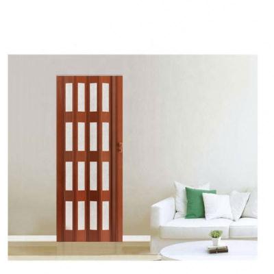 China Good Quality Modern Folding PVC Door Partition Brown for sale