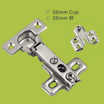 China one way hinge furniture hardware 26mm cup hinges with Nickel finish for sale