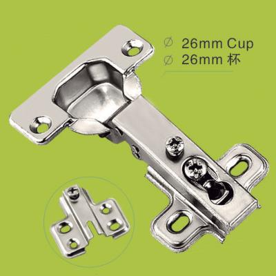 China one way furniture hardware hinge 26mm cup hinges with Nickel finish for sale