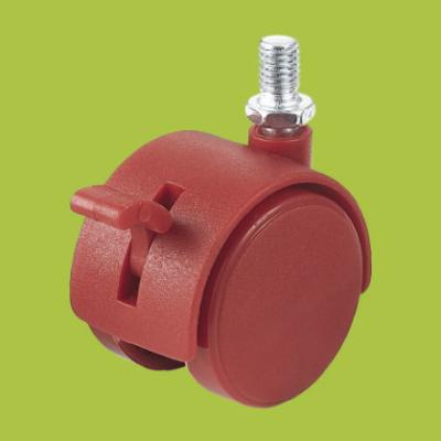 China office chairs casters  thread stem red caster with brake for sale