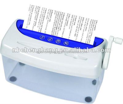 China The mini manual plastic paper shredder for home and office for sale