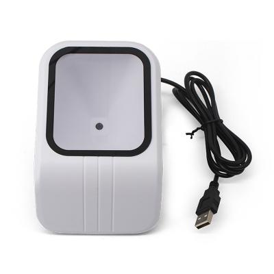 China Q5 supermarket square Alipay 1D 2D code scanner barras lector codigo payment box wired barcode scanner for sale