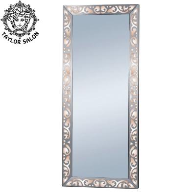 China Beauty Hair Makeup Furniture LED Wall Mounted Salon Station Wall Mounted Mirror for sale