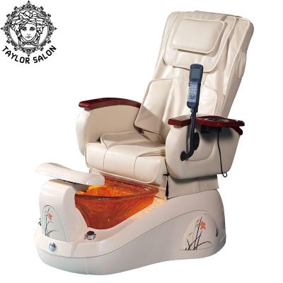 China Modern Luxury Nail Salon Manicure Pedicure Spa Chair With Pedicure Bowl Station for sale