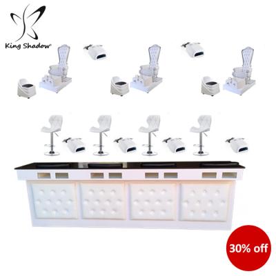 China Modern hot selling salon furniture station reception pedicure spa chair set on sale for sale