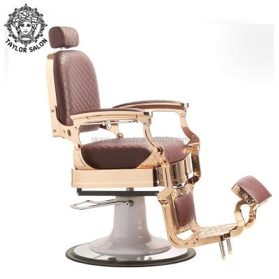 China Durable material barber chairs salon equipment and furniture barber chairs rose gold men barber chair for sale Philippines for sale