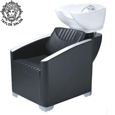 China comfortable & Durable Fashion Barber Shop Furniture Hair Salon Wash Basins Chair Shampoo Station for sale