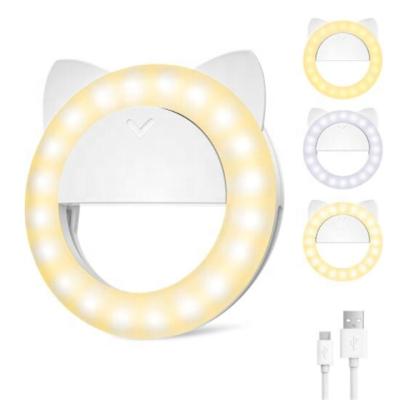 China Beautiful design selfie light filling custom ring led light mark your logo for phone for sale