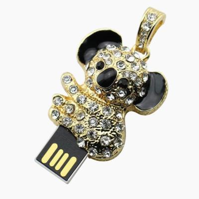 China Cheap Metal Crystal Cartoon Koala USB Sticks For Australia Market for sale