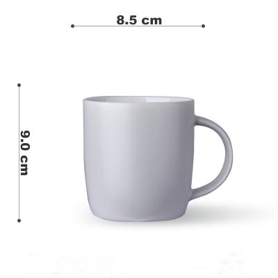 China Viable personalized ceramic gray coffee mug corporate gifts to print your logo for sale