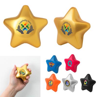 China Relieve Stress Customized Full Color Stress Reliever Star For Promotional Gifts Star Stress Ball for sale