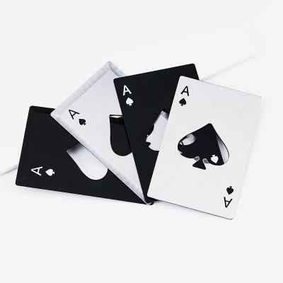 China Wholesale Stocked Stainless Steel Blank Card Metal Poker Bottle Opener for sale