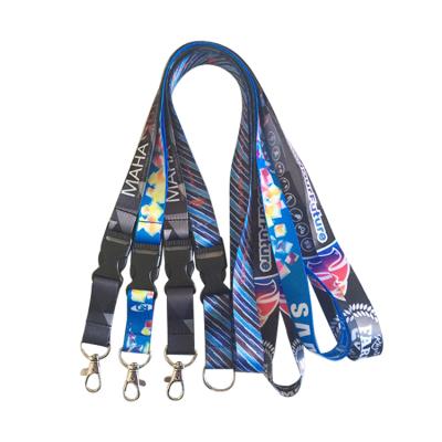 China Polyester NO MOQ Custom Sublimation Printing Lanyard For Keys Full Color Custom Design Badge Holder and Staff Cards for sale